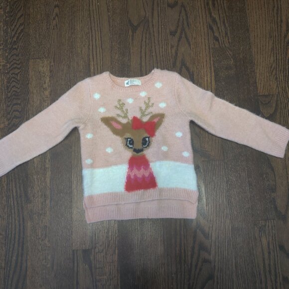 Jacquard knit Pink Reindeer Sweater NWOT - Picture 3 of 3